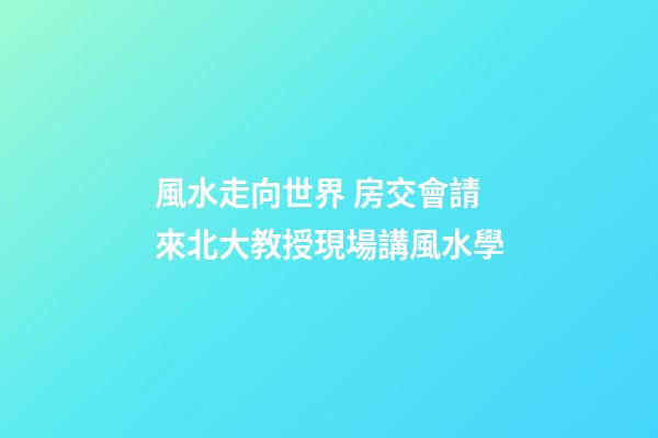 風水走向世界 房交會請來北大教授現場講風水學